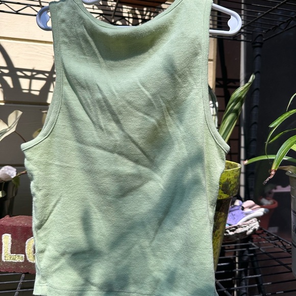 ABOUND Organic Green Keyhole Sleeveless Tank Size Small - Picture 5 of 6